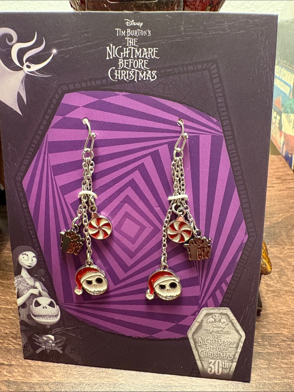 Disney The Nightmare Before Christmas Jack Skellington Drop Earrings NWT